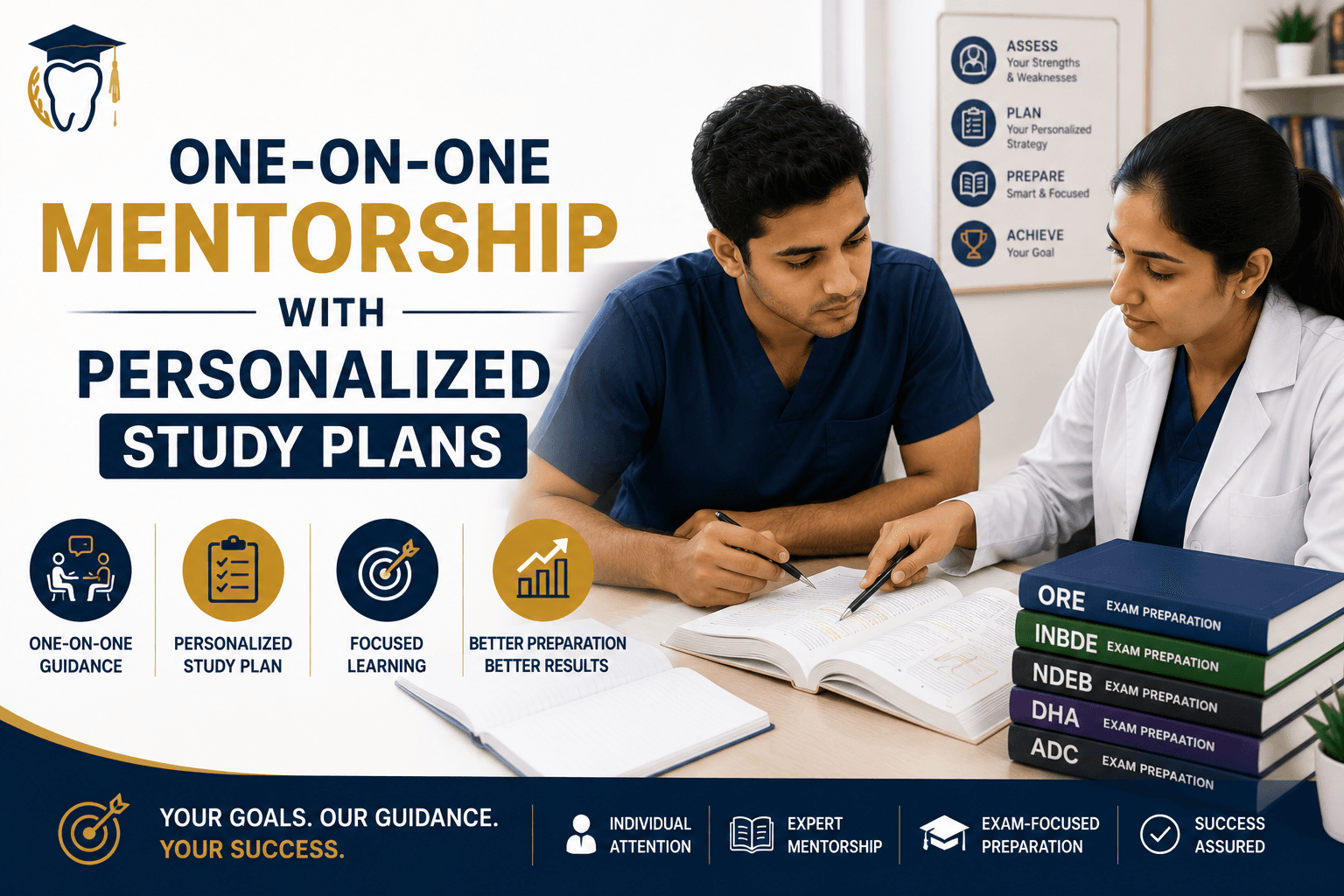 One-on-One Mentorship with Personalized Study Plans